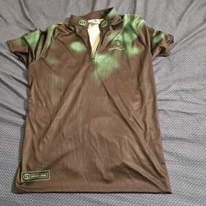 Men's Green and Black Shirt